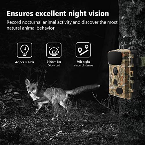 Digitgarden Trail Camera 4K 30Mp, Game Camera With Night Vision 120°Motion Activate P65 Waterproof,0.2S Trigger Time,Hunting Camera With No Glow 42 Ir Leds 85Ft Night Vision For Wildlife Monitoring #TOP3