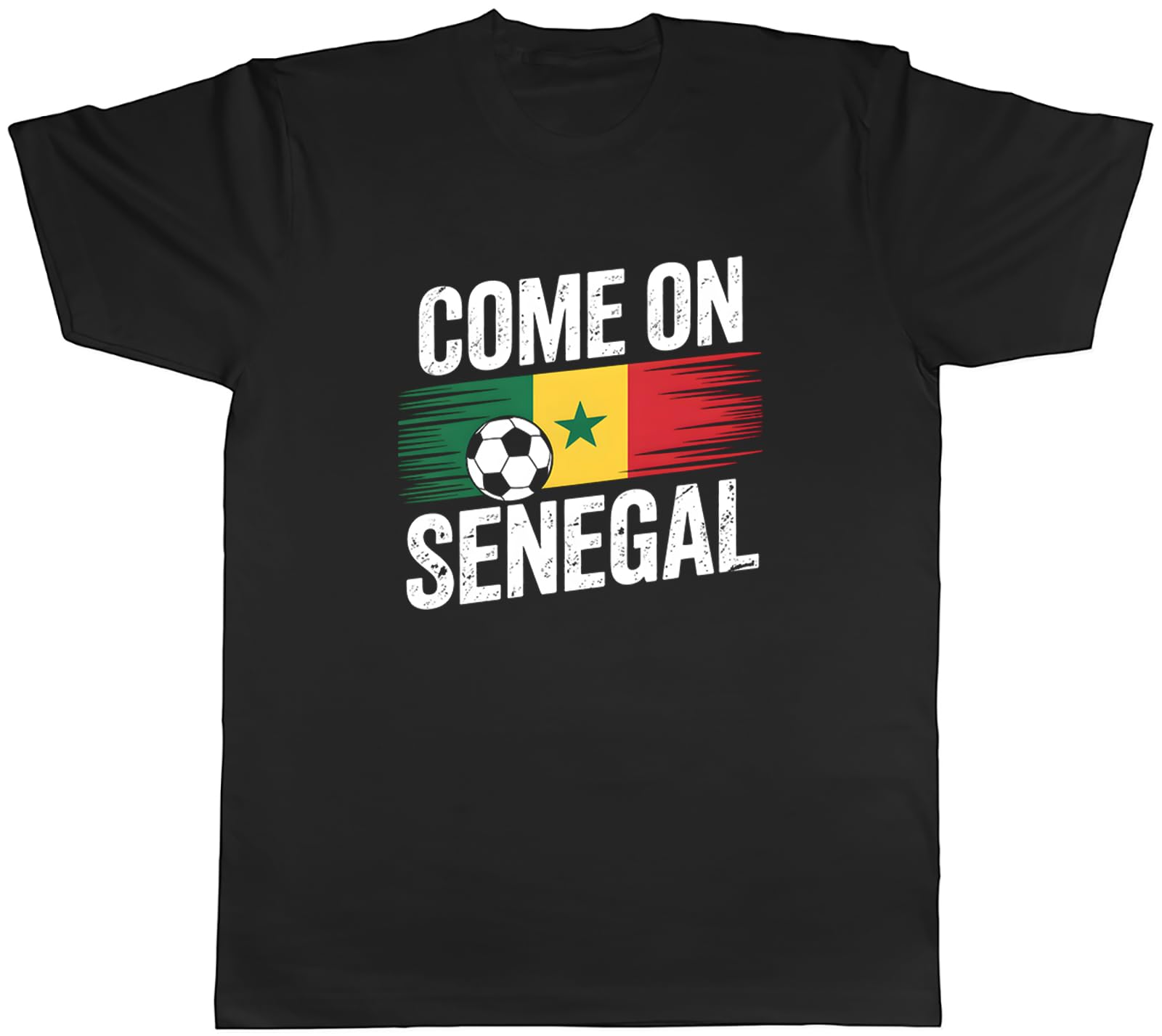 Shopagift Come on Senegal Supporter Football Fan Mens Black T-Shirt Tee