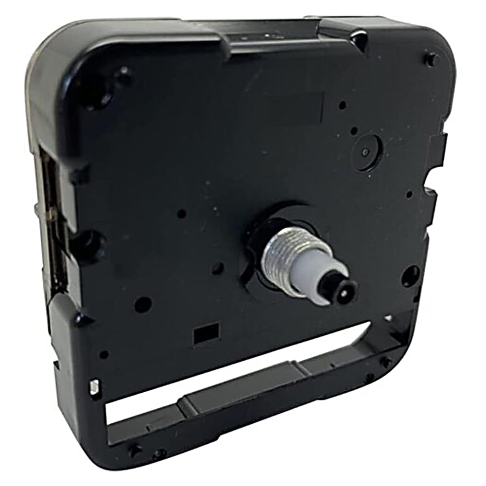 Dans Clock Shop Black Skp Quartz Wall Clock Replacement Mechanism Movement Motor Battery Suitable Seiko & Tochigi Tokei Sc Hk Ltd (11.4Mm Non Ticking Nef Plastic Shaft)