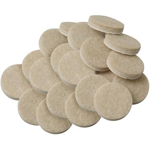 SOFTTOUCH 4718595N Heavy Duty 3/4 Inch Felt Furniture Pads to Protect Hardwood Floors from Scratches, Linen, 20 Count Cover