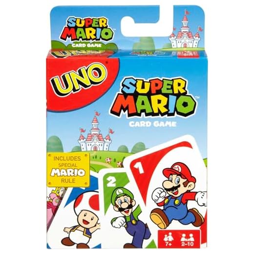UNO Super Mario Bros, Jogo de Cartas, Para Crianças, Adultos & Noite de Jogos, Mattel