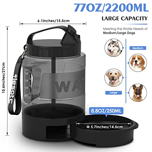 Lesotc Dog Water Bottle, 77Oz Large Pet Water Bottle For Large Dogs thumb #3