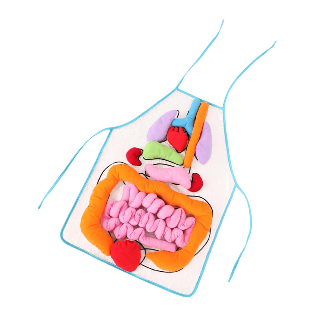 Alasum Delantal 3D Órganos del Cuerpo para Niños, Juguete Cognitivo de Anatomía Corporal, Herramienta Didáctica para Aprendizaje Temprano en Casa y Preescolar