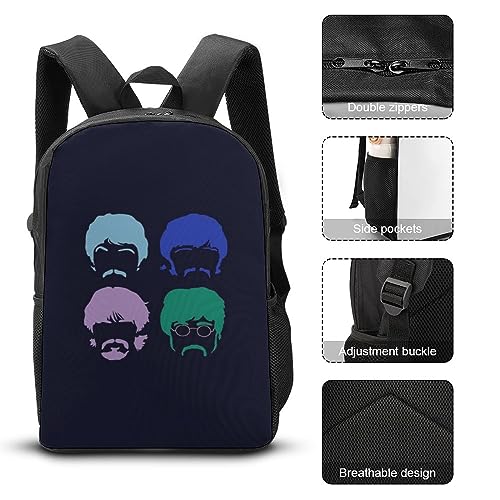 TANACC The Beatles Sacs À Dos Enfants Pour Filles Garçons,Rock Band Sac D’école Primaire Cartables Scolaires Adolescents Cartable Léger Pour Élèves,Camping,Voyage - Les Beatles, Paul McCartney, John Lennon, RIngo Starr, George Harrison TANACC The Beatles Sacs À Dos Enfants Pour Filles Garçons,Rock Band Sac D'école Primaire Cartables Scolaires Adolescents Cartable Léger Pour Élèves,Camping,Voyage – Image 5