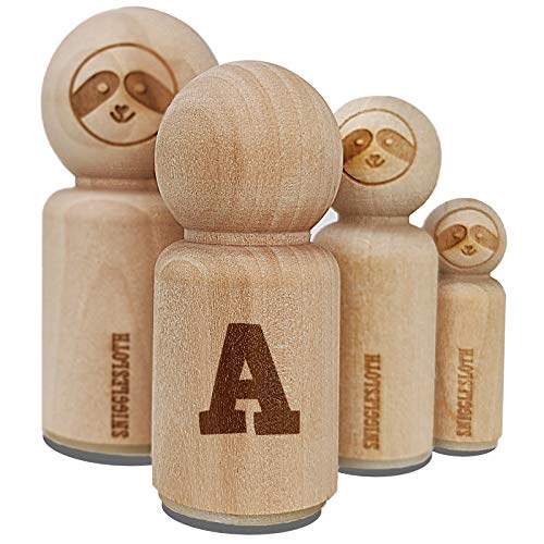Fun Bold Font Letters and Numbers Rubber Stamp for Stamping Crafting Planners - 1 Inch Medium - Letter A