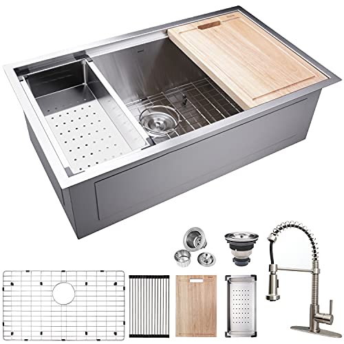 40% Off Discount Workstation Sink Undermount 32 - Enbol 32x19 Inch Stainless Steel Workstation Undermount Kitchen Sink Single Bowl ESD3219BF