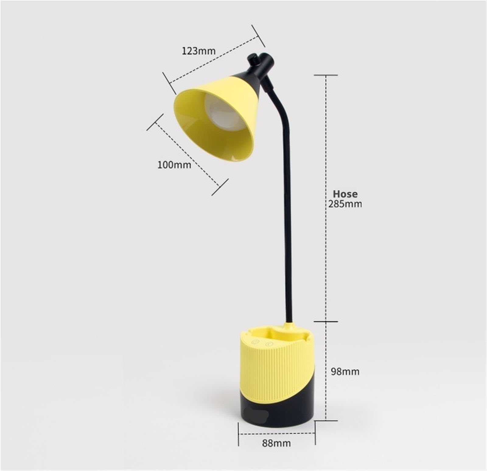 Lampada Protezione Occhi Lampada da Scrivania Ricaricabile A LED con Porta di Ricarica USB E Collo D'Oca Flessibile da Lettura Letto(White)