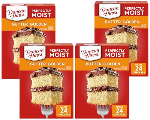 Duncan Hines Classic Cake Mix, Butter Golden, 15.25 oz (Pack of 4)
