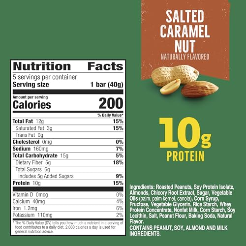 Image of Nature Valley Protein Salted Caramel Nut Chewy Bars 20 Count