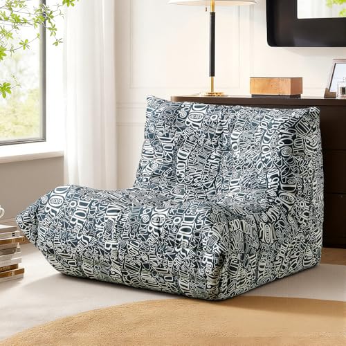AIMSTYTO Graffiti Cow Green Bean Bag Chair