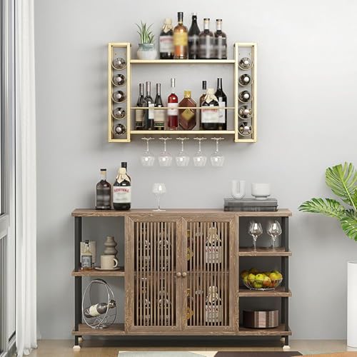 Casier à vin mural pour ranger bouteilles et verres sans encombre - 4
