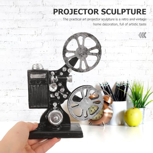 Proyector vintage retro decorativo de resina para estantería de salón 7