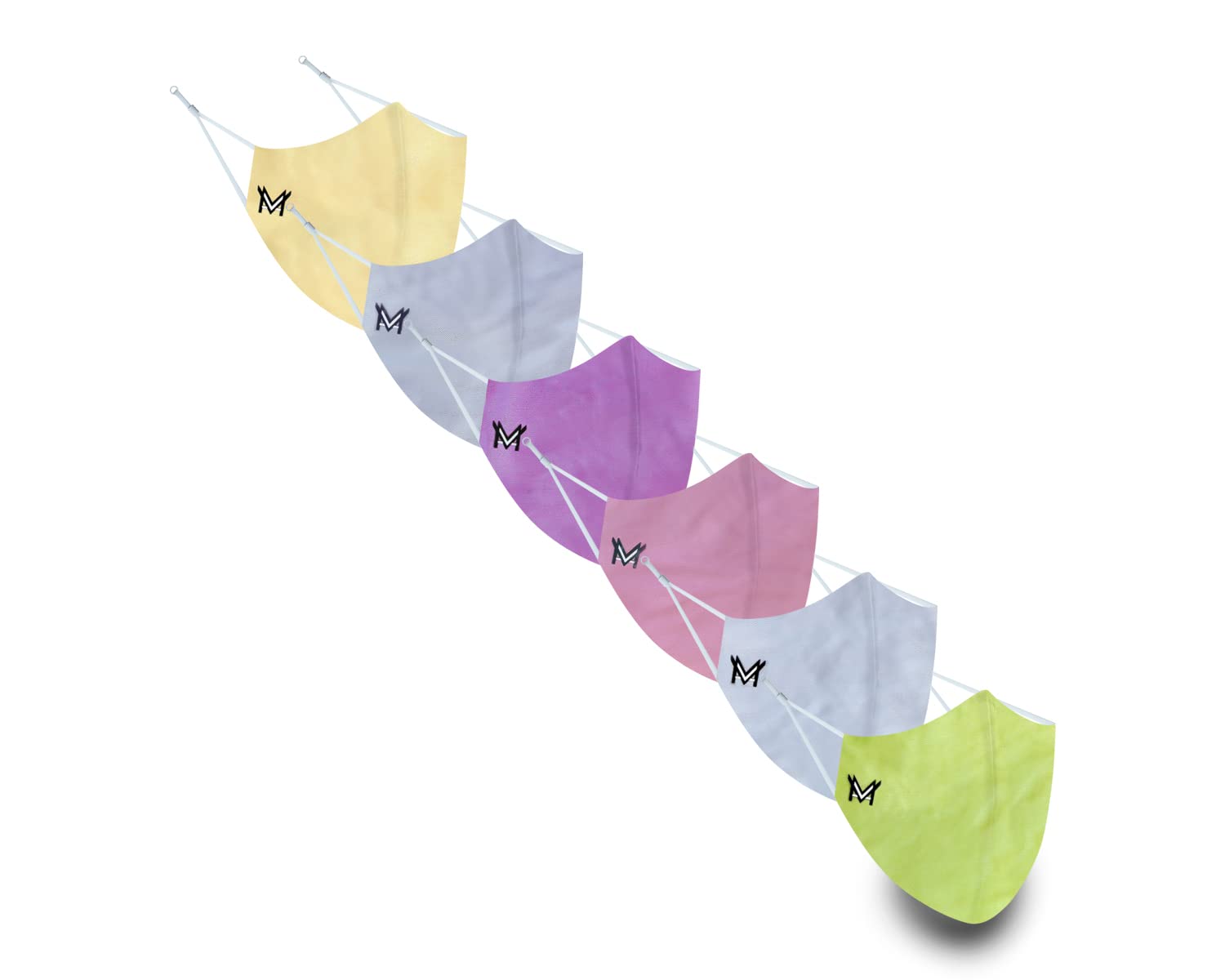 VAMAA TEXTRENDS4 Layer Unisex Cloth Face Mask with Outdoor Protection, Washable, Breathable, Comfortable, Adjustable Ear Loop & Reusable Polyester Cloth Mask for Men & Women (Multi-colour) Pack of 6