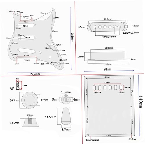 Kit guitare électrique DIY style ST blanc doté d'un vibrato fluide - 5
