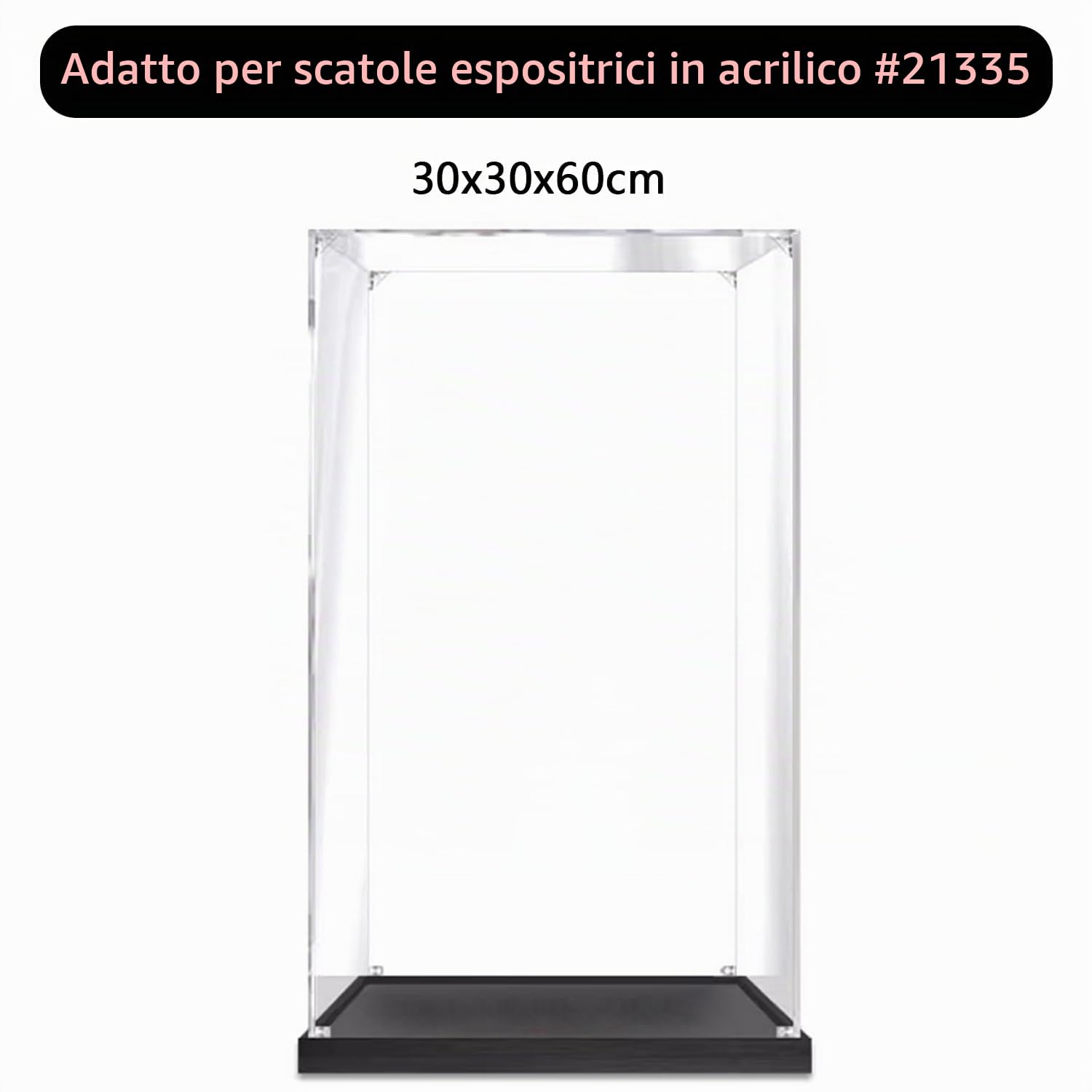 Vetrina in acrilico per Lego 21335 Il faro motorizzato, vetrina trasparente antipolvere (modello Lego non incluso)(2mm)
