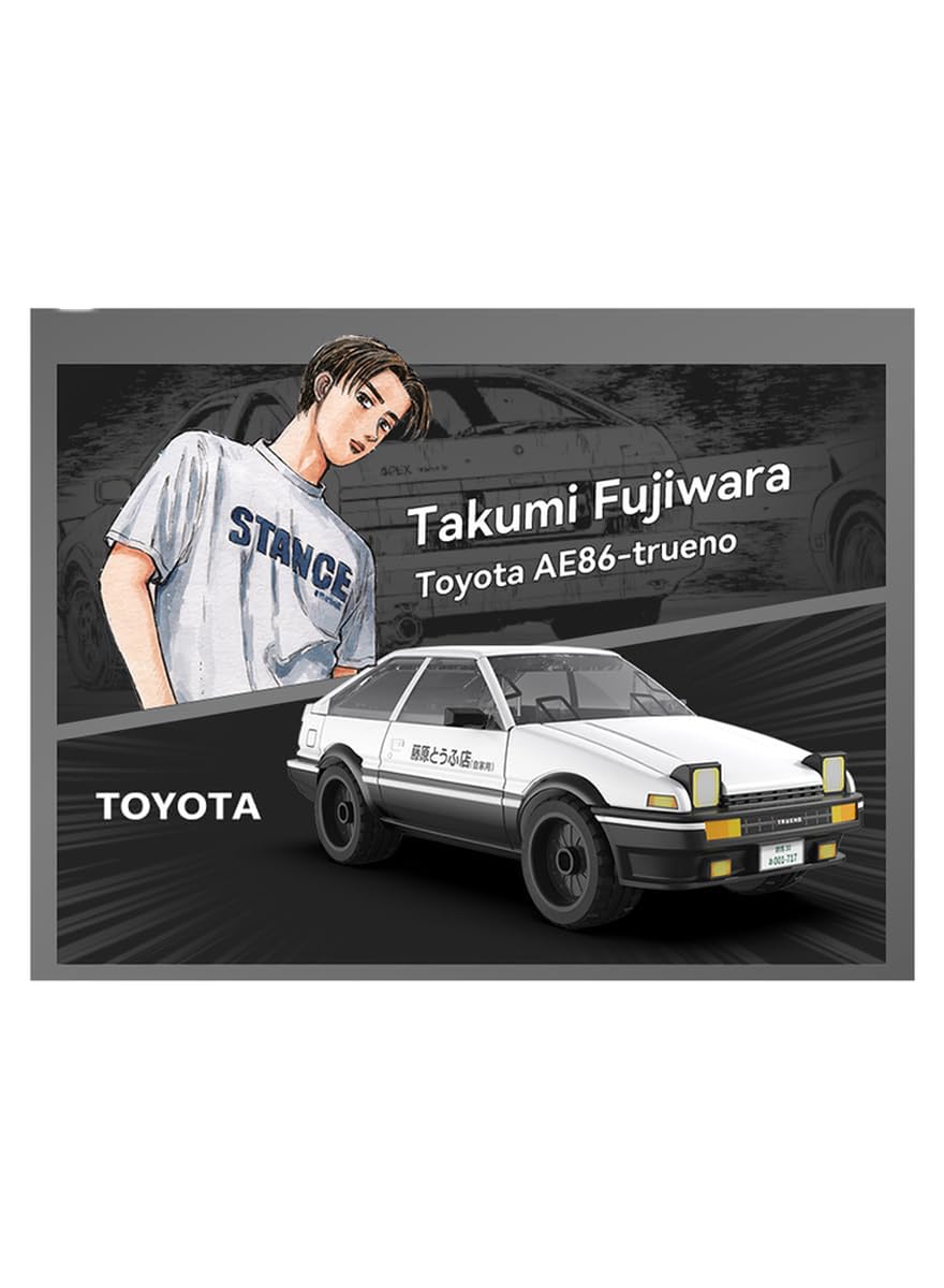 CaDA Initial D Toyota Trueno AE86 Car - 72 Pieces - Self-Build Brick Building Block Model C55018W