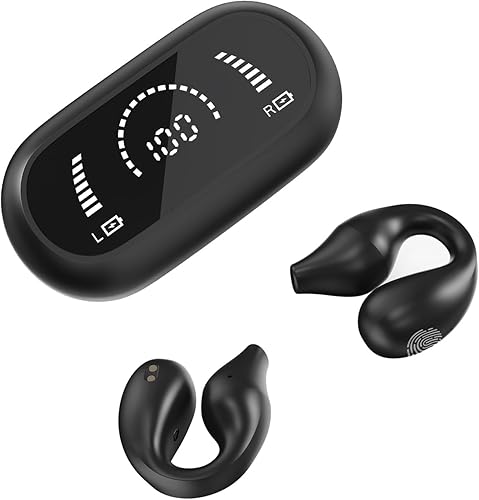 2024 New upgraded Wireless earbuds bluetooth 5.3 Ear Clips headphone , Open Ear Headphones Bone Conduction Headphones, 40 Hrs playtime ,sport