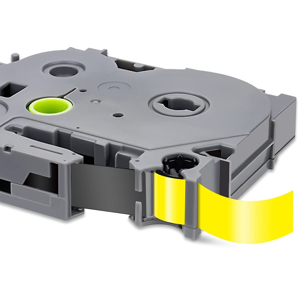 Pristar 12mm Compatible Brother TZe-631 TZ-631 TZe631 Ruban Noir sur Jaune Laminé pour P-touch