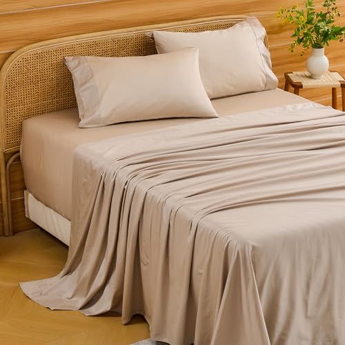 Image of Bedlifes 1000TC Egyptian Cotton Queen Sheets, 4Pcs 18-24 inch Extra Deep Pocket