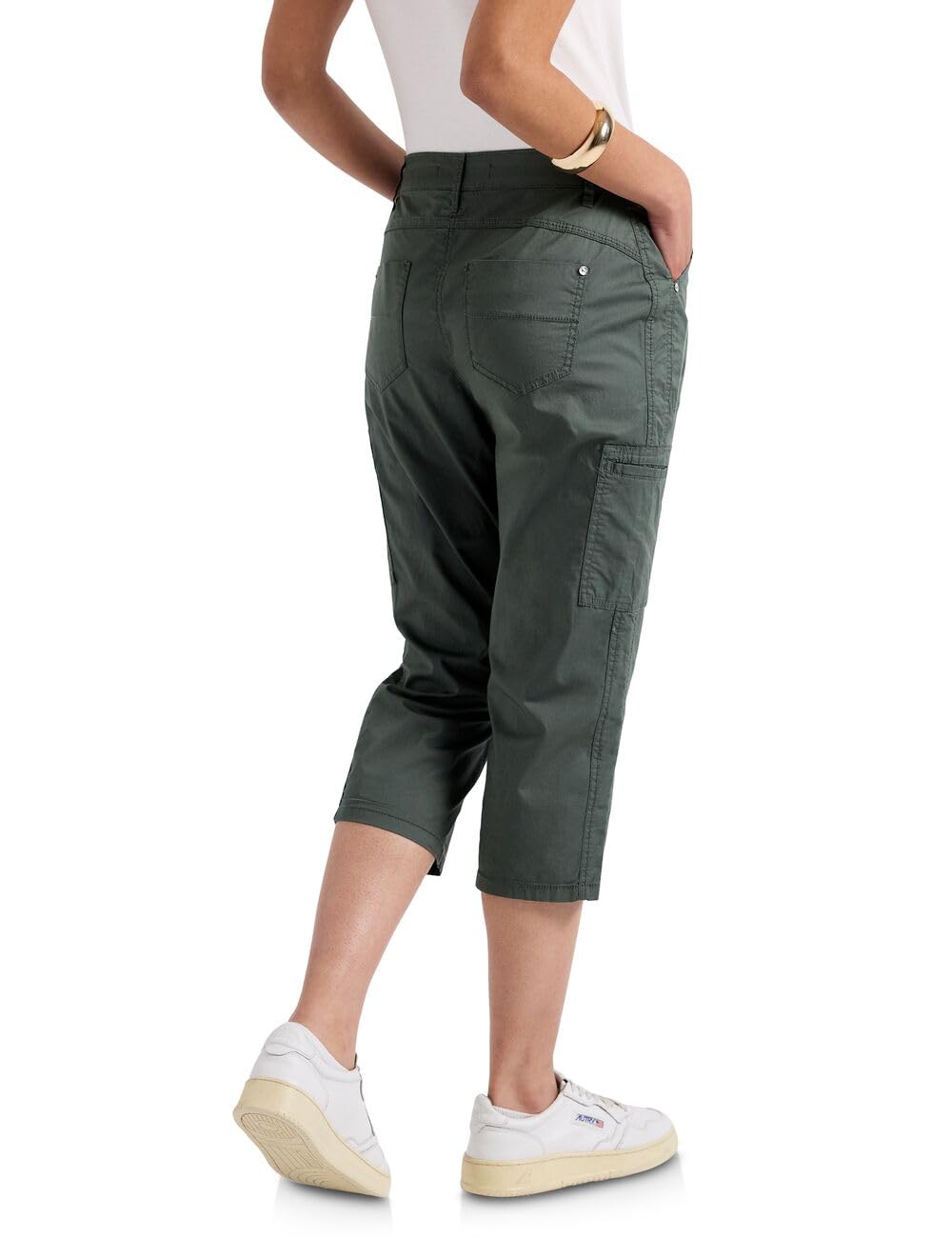 Street One Damen 3/4 Satin Hose mit Taschen A378876