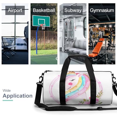 Sac gym licorne aquarelle compact pour optimiser vos affaires - 3