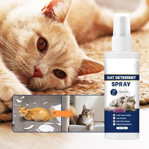 Spray de gato de móveis, spray de gato para móveis - 100ml Keep Off Cat Spray Anti-arranhão | Soluçã