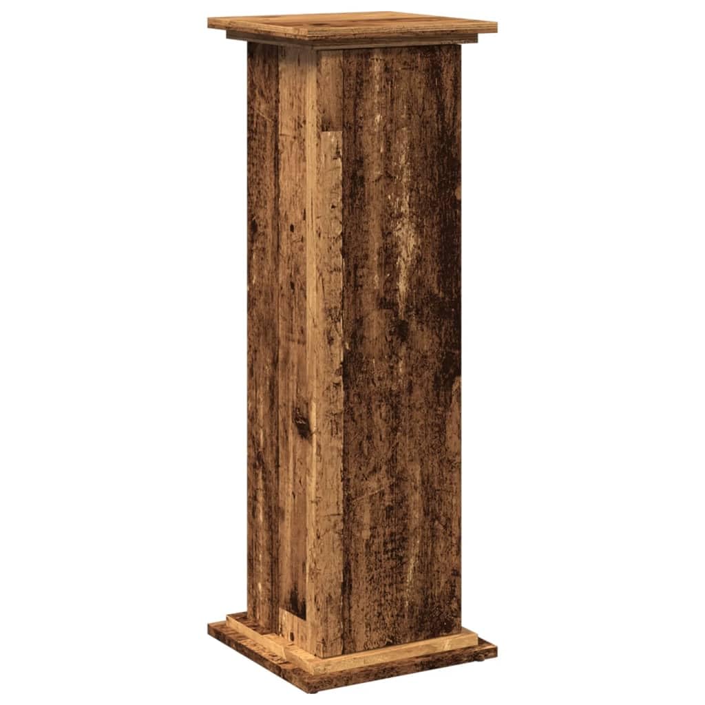 vidaXL Display Stand with Storage, Plant Stand for Living Room Hallway, Standing Shelf, Storage Cabinet, Display Cabinet, Old Wood Engineered Wood