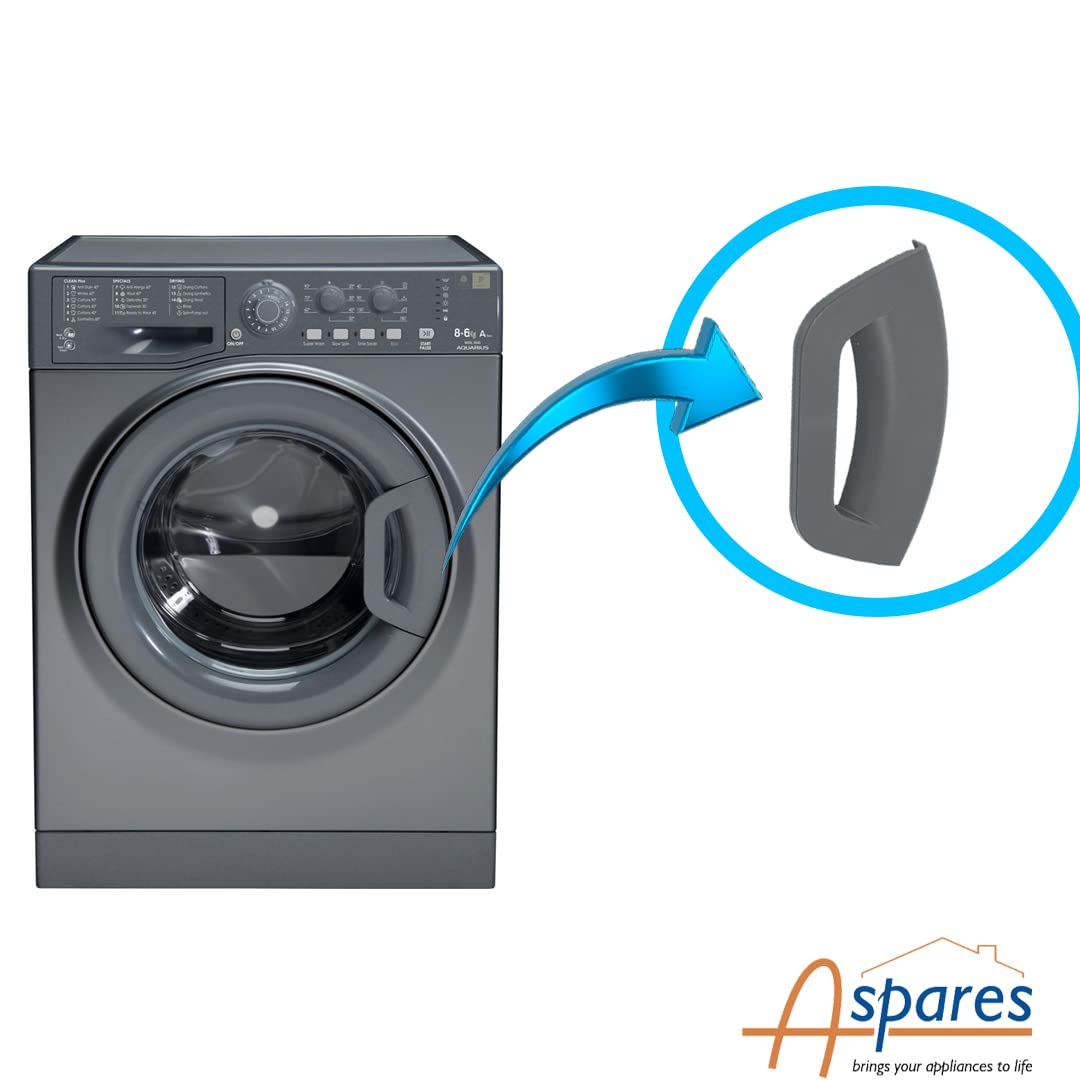 Kit Maniglia Sportello Per Lavatrice Hotpoint-Ariston – Colore Grafite – Include Cerniera E Maniglia - Foto 2