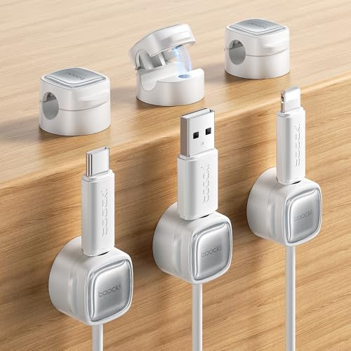 Clips magnétiques pour câbles par 12 idéal maison bureau et voiture