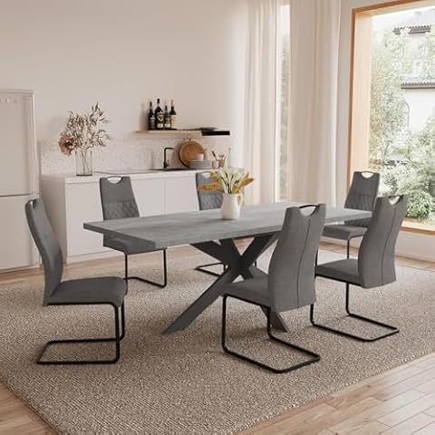 jiexi Extendable Dining Table and Chairs Set Cover