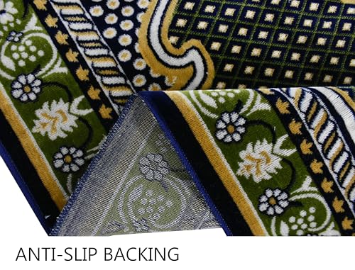 Image of Janamaz Prayer Mat - Turkey Soft Velvet Namaz Mat | Premium Aasan for Daily Salah, Janimaz Namaz, Comfortable & Durable Prayer Mat | 44x27 Inch, (09)