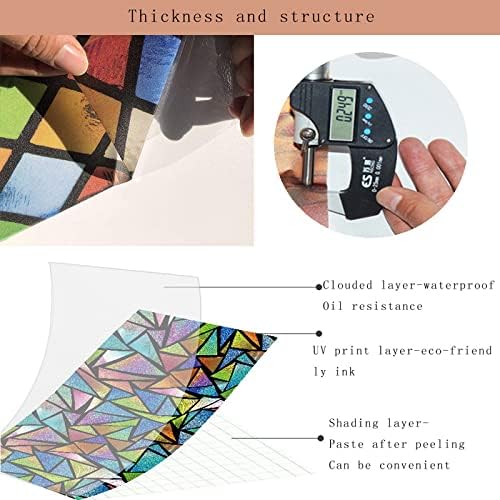 Miniatura 7 de Calcomanías de privacidad para ventana, esmeriladas, no adhesivas, a prueba de rayos UV, adherencia estática extraíble para baño, dormitorio,