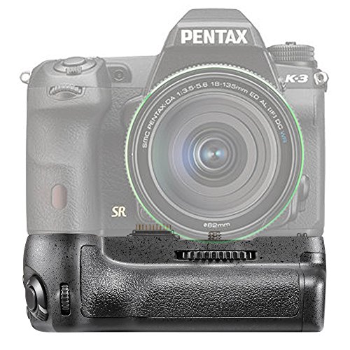 Neewer Replacement Battery Grip for D-BG5 Works with Rechargeable D-LI90 Battery or 6pcs AA batteries for Pentax K-3 Cameras