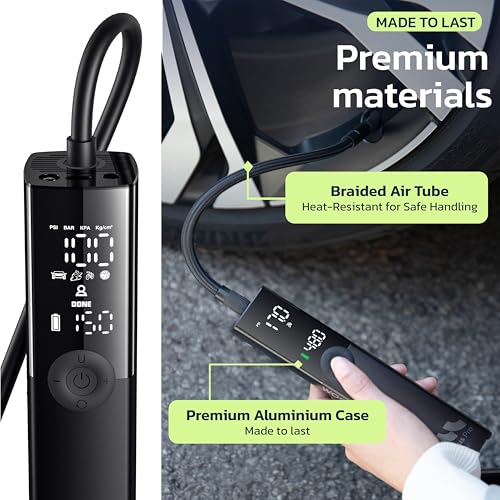 Woowind Premium Tyre Inflator Portable Air Compressor, 2X Faster, Electric Pump, 150PSI/10.3BAR Air Pump for Car Tyres with 12V DC Cord for 4x4 & Off-Road Tyres, Auto Shut-Off - Image 4