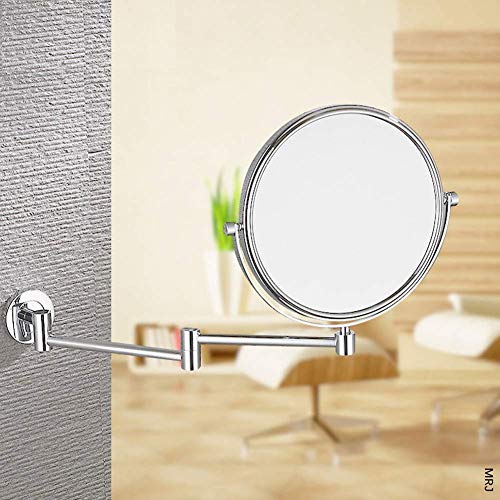 Miroir de maquillage mural double face grossissant extensible - 8