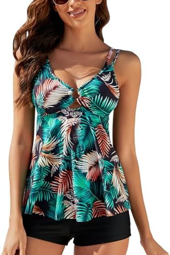 Zwempak Vrouwen Tankini's Sets Blouson Badpakken Push Up Holle Hoge
