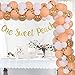 Peach Birthday Decorations for Girls, Peach Balloon Arch Garland kit One Sweet Peach Banner 1st Birthday Party Supplies