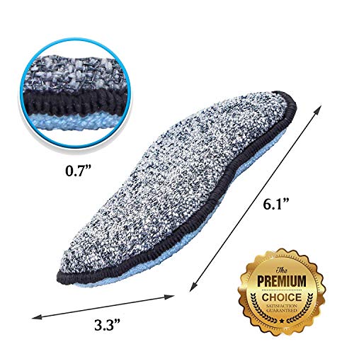 Multi-Purpose Scrub Sponges For Kitchen By Scrub-It - Non-Scratch Microfiber Sponge Along With Heavy Duty Scouring Power - Effortless Cleaning Of Dishes, Pots And Pans All At Once (6 Pack , Small) #TOP2