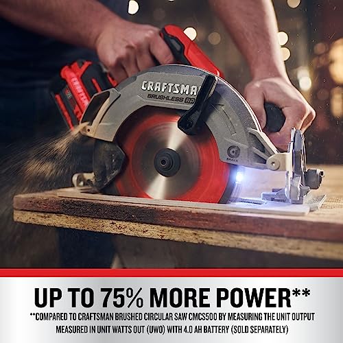 CRAFTSMAN V20 RP Cordless Circular Saw, 7-1/4 inch, Bare Tool Only (CMCS551B)