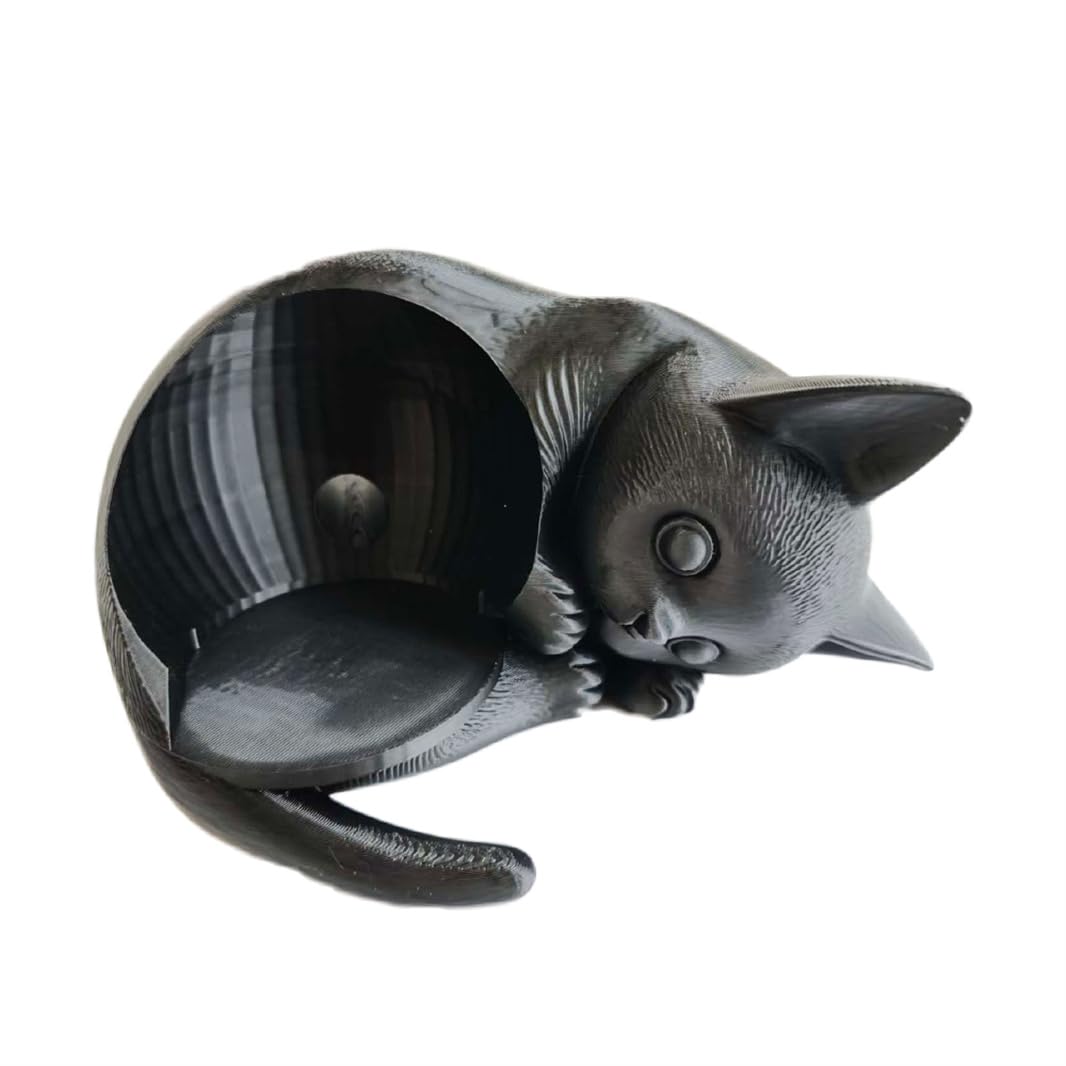 Staffa da tavolo stampata in 3D per altoparlante Echo Dot 5a generazione a forma di gatto Supporto da tavolo Organizer da tavolo per Echo Dot 5 Carino Accessori per la decorazione della casa