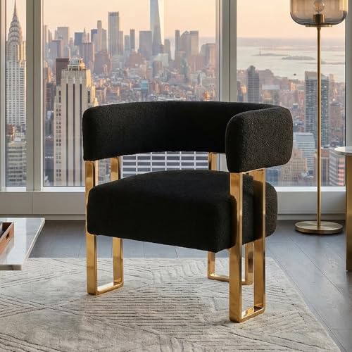 Sillón Barrel Moderno Plegable Negro