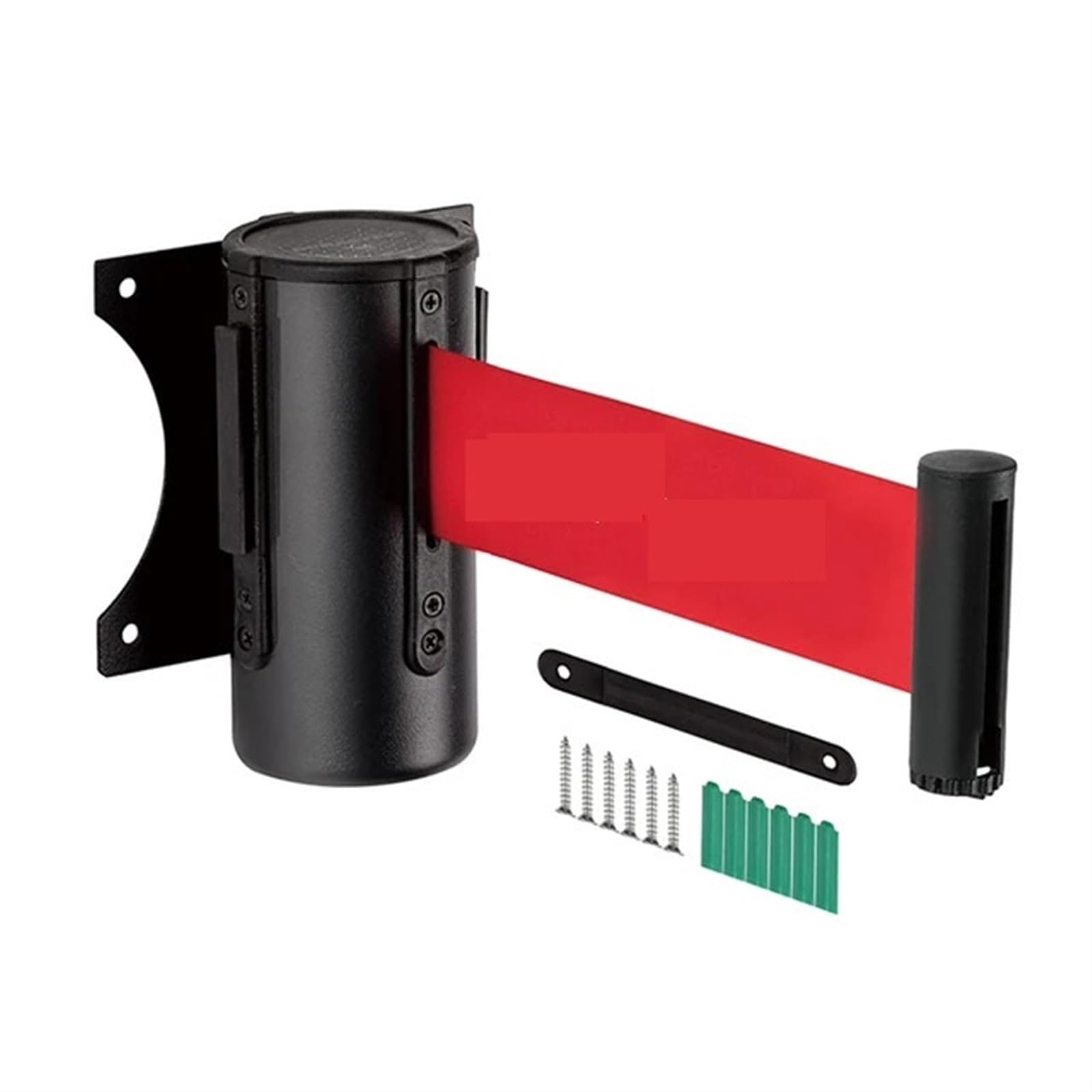 Cinta Balizamiento Montado En Pared Barreras de control multitudes y divisores línea con cinturón precaución retráctil for montaje en pared for interiores exteriores 3 metros para Aeropuertos(Red)