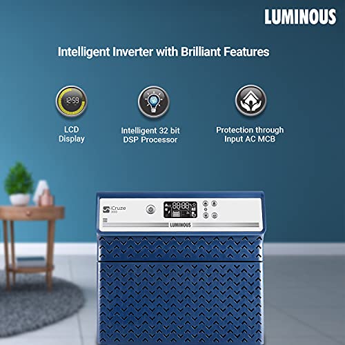 Image of Luminous iCruze 3000+ Pure Sine Wave Inverter for Home,Office & Shops | 2800VA Inverter | Reliable Power Backup | Easy Installation & Low Maintenance| 36 Months Warranty