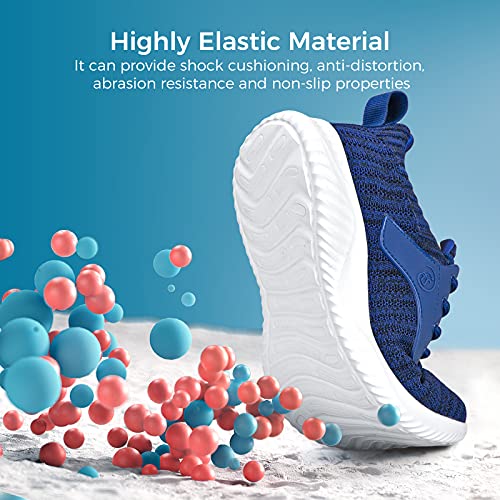 Image of Flysocks Slip On Sneakers for Women-Non Slip Gym Sports Shoes Lightweight Comfortable Walking Tennis Shoes, F- Navy Mix, 6