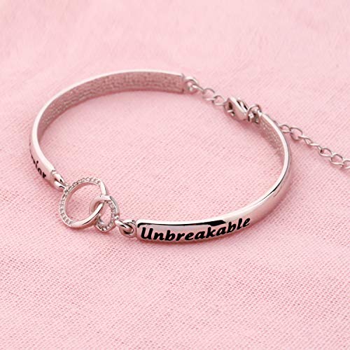 Lqri Leukemia Awareness Bracelet Leukemia Survivor Gift Leukemia Warrior Unbreakable Bracelet Cancer Fighter Gift For Women Girl (Silver-Leukemia) #TOP2