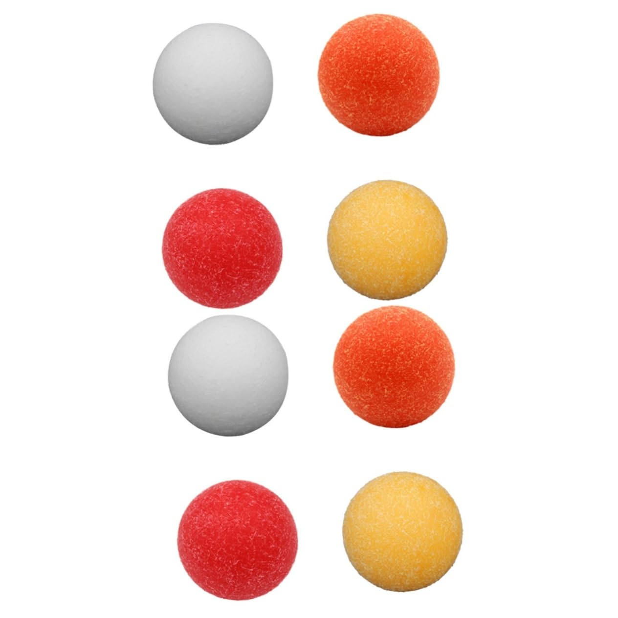 VICASKY 2sets 4pcs Mini Tabletop Soccer Balls Plastic Replacement Footballs for Foosball Game White Red Orange Fun for Home and Outdoor Use 4pcs*2