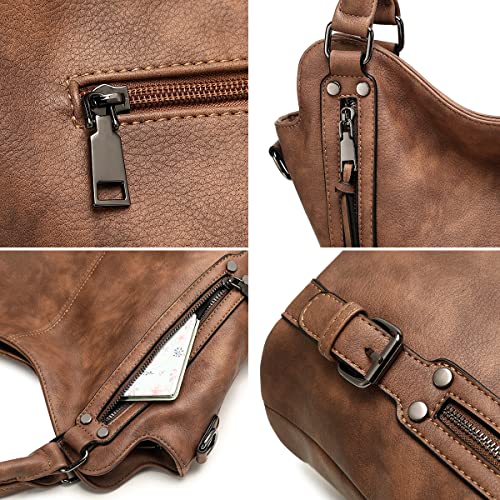 Image of lapsting Hobo Bags for Women Handbags Purse Ladies Boho Shoulder Bag Crossbody Purses Faux Leather