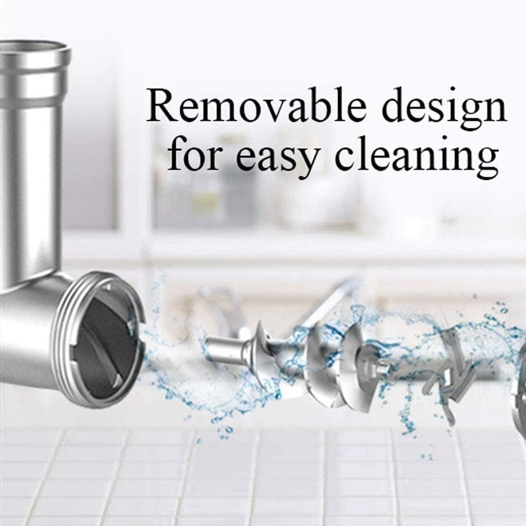 Electric Meat Grinder 800W Meat Mincer with 3 Grinding Plates 2 Blades and Sausage Stuffing Tubes for Home Use Commercial Stainless Steel/Silver