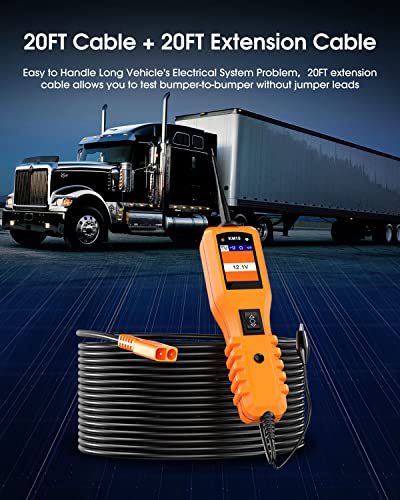 Kzyee Km10 Power Circuit Probe Kit, 12V 24V Automotive Circuit Tester Electrical System Tool, Digital Voltage Tester, Multimeter, Short Finder, Ac Dc Diode Resistance Check Capacitor Tester #TOP3