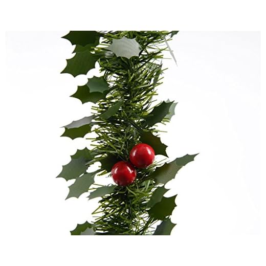 Izaneo - Guirlande de noel de houx vert